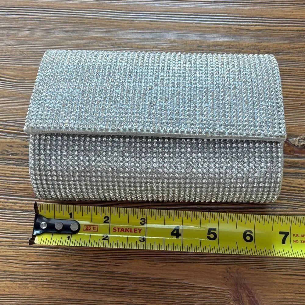 Sparkling Silver Rhinestone Clutch - Picture 11 of 11